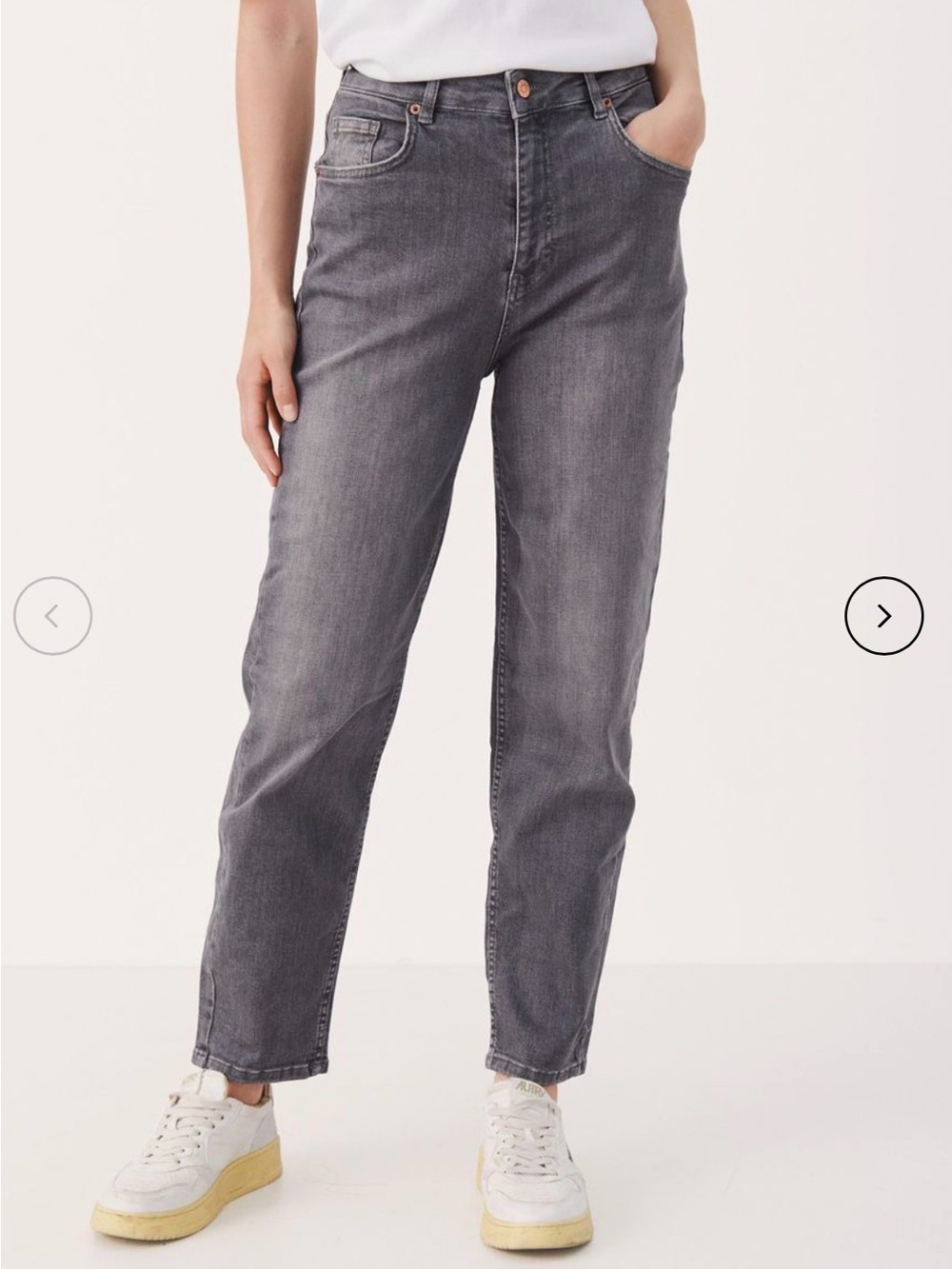 Part Two Relaxed Boyfriend Jeans in Gray - 27